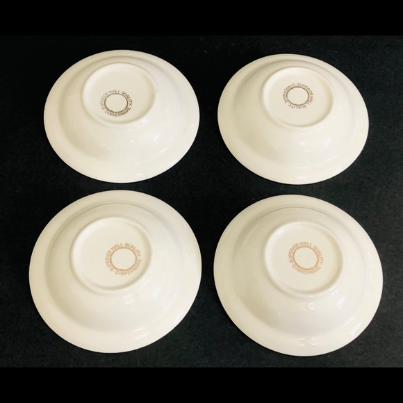 Vintage Hall Superior Quality Heather Rose 5 1/8” Fruit Berry Bowls Set of four. - Picture 6 of 7